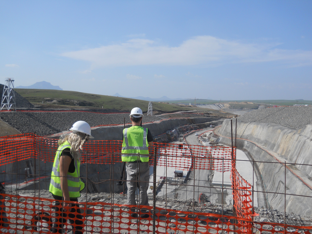 le riprese al cantiere di Ingula