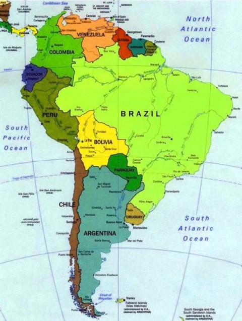 sud-america-cartina
